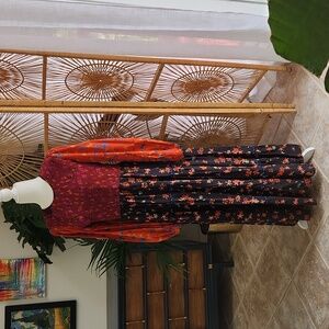 BLANK London smocked maxi, size M